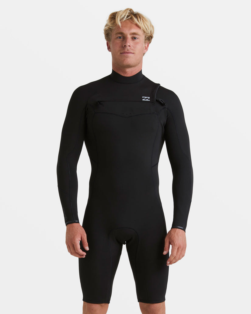 2/2mm Revolution Natural Upcycler Chest Zip Long Sleeve Springsuit - Black