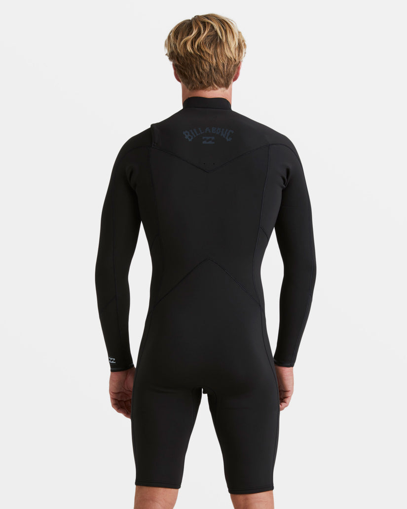 2/2mm Revolution Natural Upcycler Chest Zip Long Sleeve Springsuit - Black