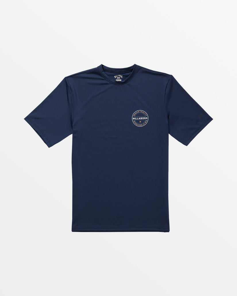 Classic Rotor UPF 50 Short Sleeve Surf Tee - Navy