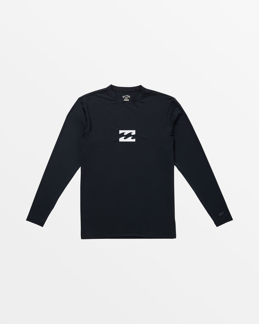 Classic Wave UPF 50 Long Sleeve Surf Tee - Black