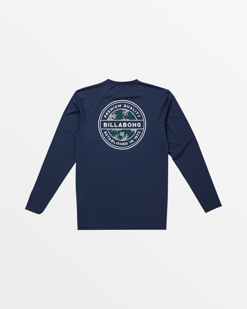 Classic Rotor UPF 50 Long Sleeve Surf Tee - Navy