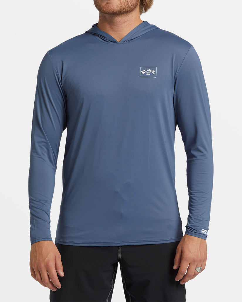 Arch Mesh Hooded UPF 50 Long Sleeve Rashguard - Slate Blue