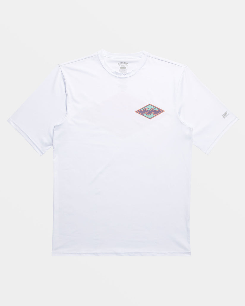 Crayon Wave Loose Fit Short Sleeve Surf Tee - White