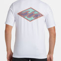 Crayon Wave Loose Fit Short Sleeve Surf Tee - White