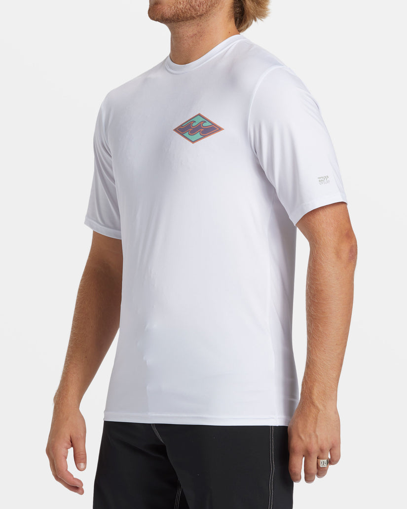 Crayon Wave Loose Fit Short Sleeve Surf Tee - White