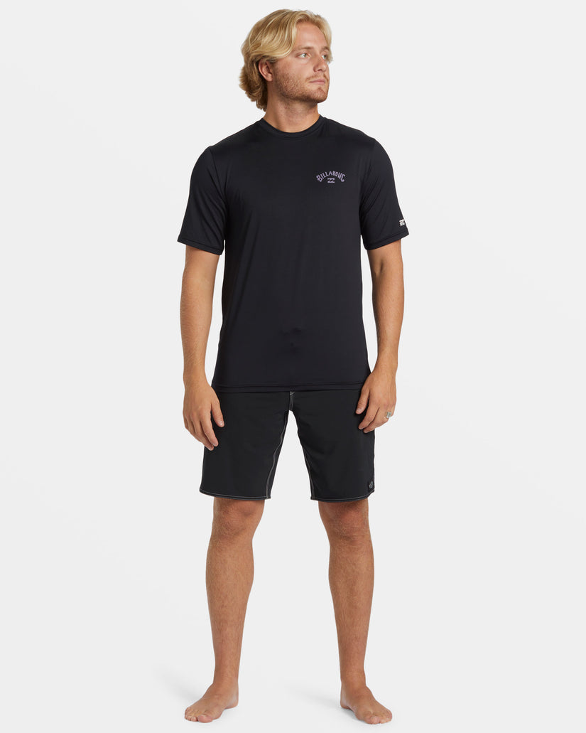 Arch Wave Loose Fit Short Sleeve Surf Tee - Black