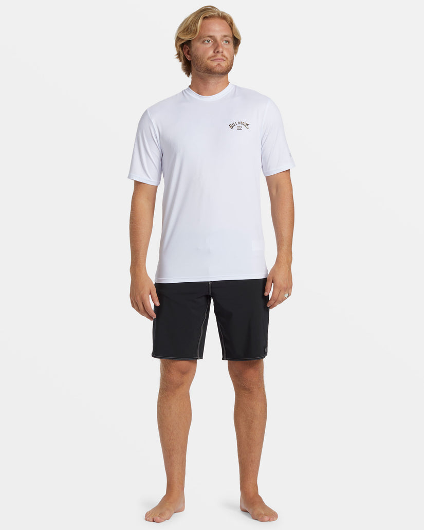 Arch Wave Loose Fit Short Sleeve Surf Tee - White