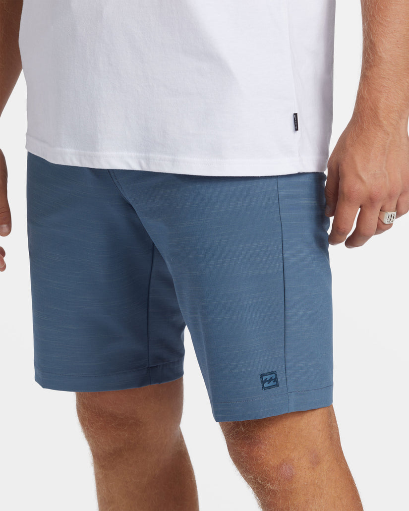 Crossfire Slub Submersible Shorts 21" - Slate Blue