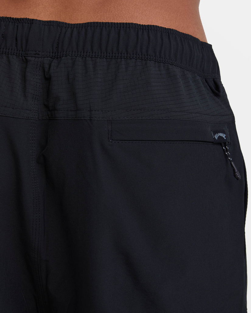 A/Div Surftrek Elastic Waist Shorts 17" - Black