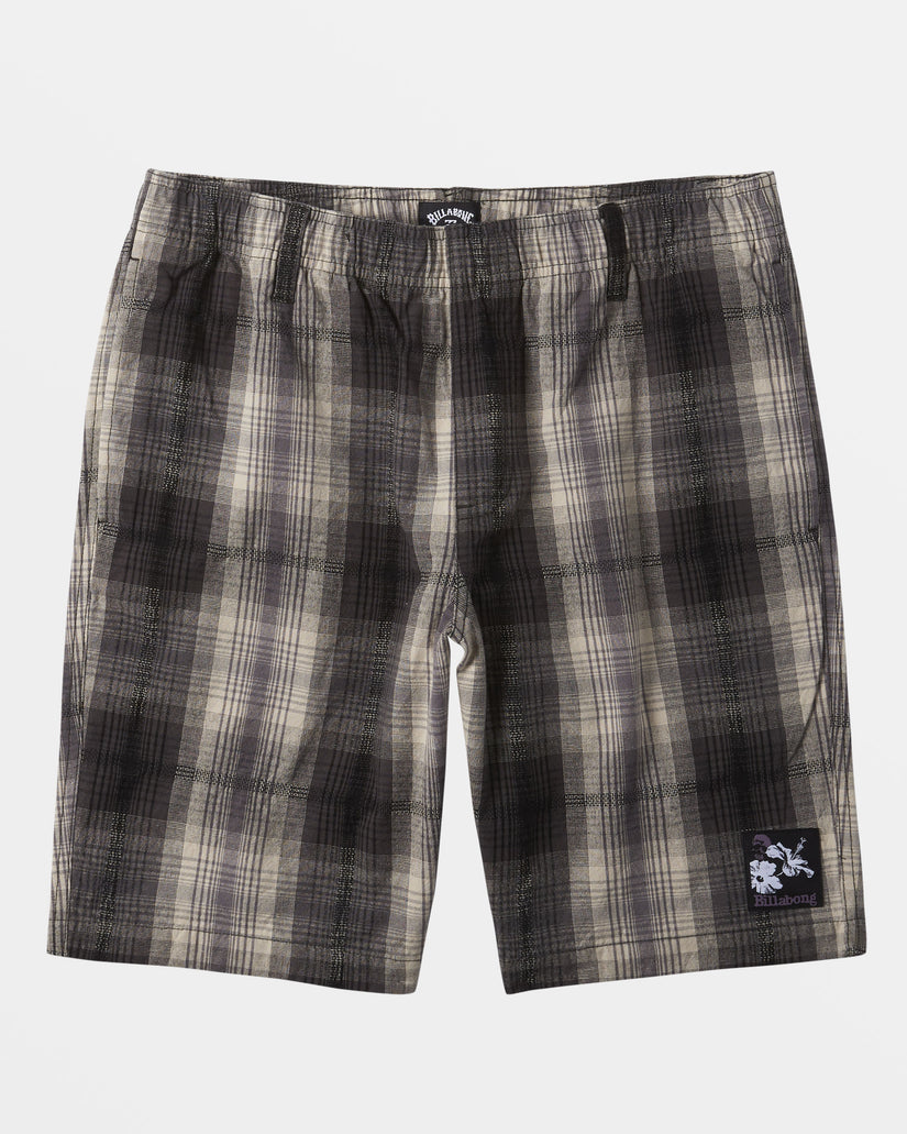 Larry Layback Jacquard Shorts - Charcoal