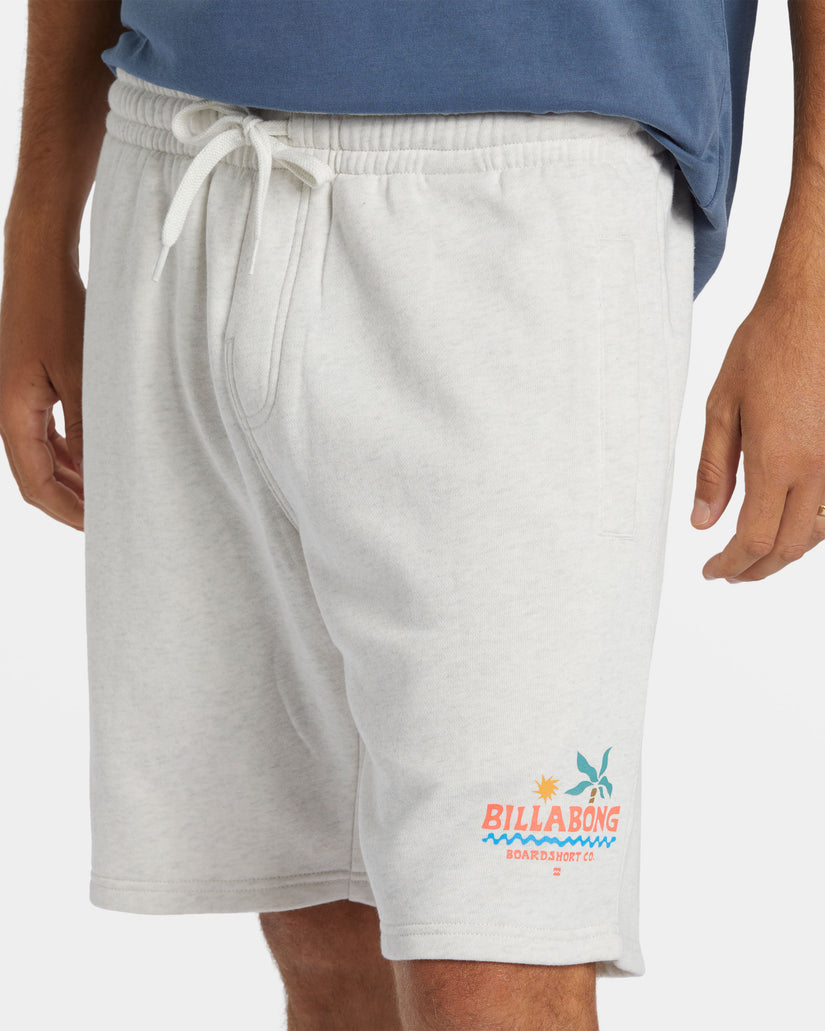 Shorebird Short Elastic Waist Shorts - Light Grey Heather