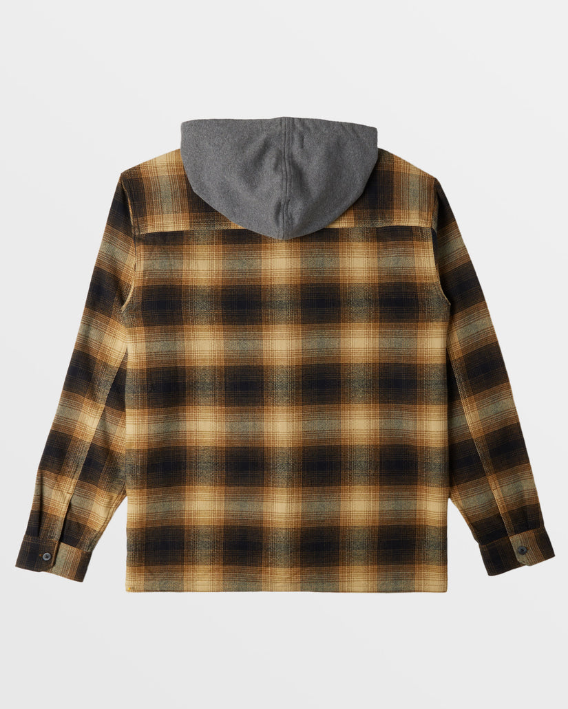 Baja Hooded Long Sleeve Flannel Shirt - Otter