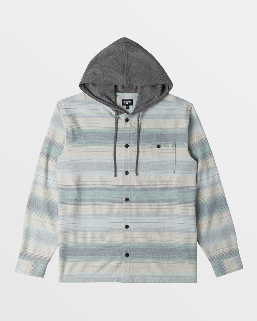 Baja Hooded Long Sleeve Flannel Shirt - Dune