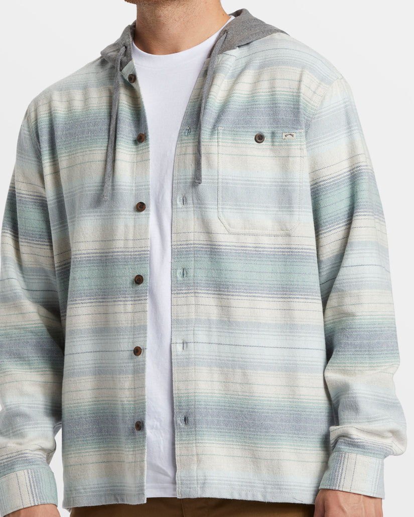 Baja Hooded Long Sleeve Flannel Shirt - Dune