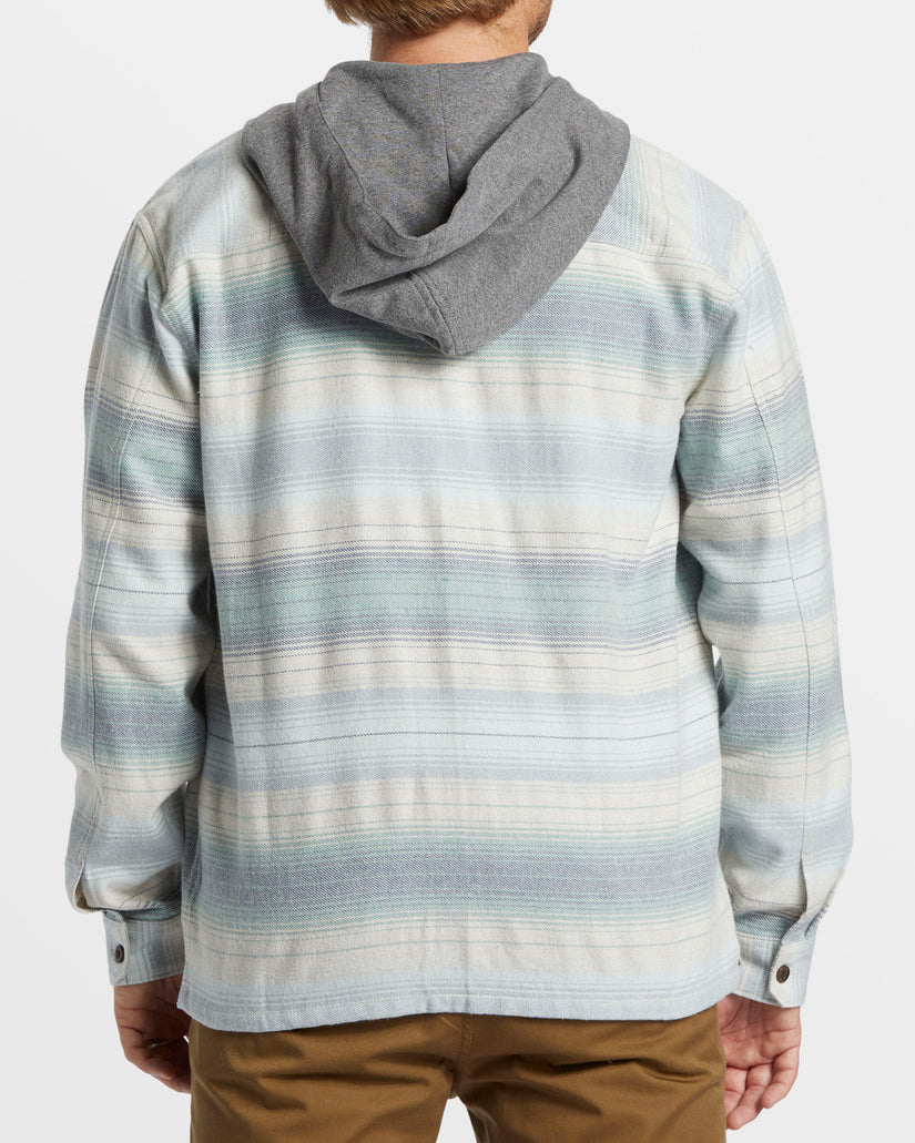 Baja Hooded Long Sleeve Flannel Shirt - Dune