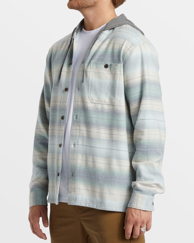 Baja Hooded Long Sleeve Flannel Shirt - Dune