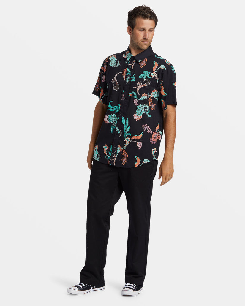 Sundays Short Sleeve Shirt - Black Multi