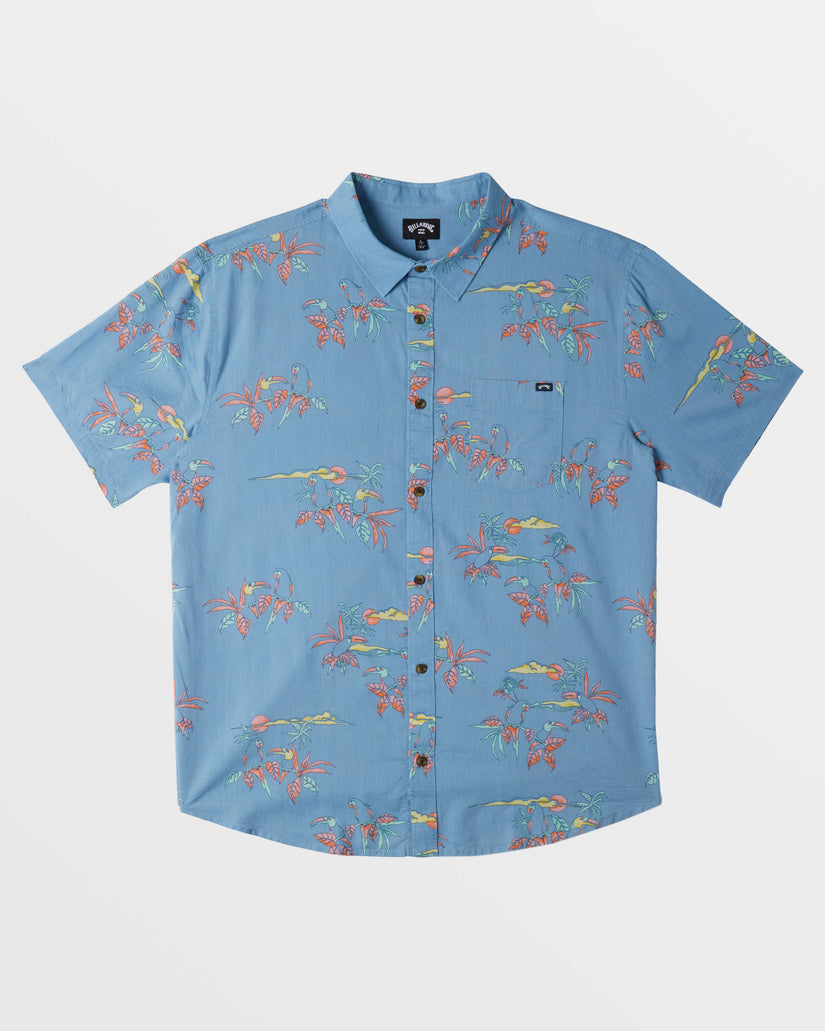 Sundays Short Sleeve Shirt - Coastal Blue