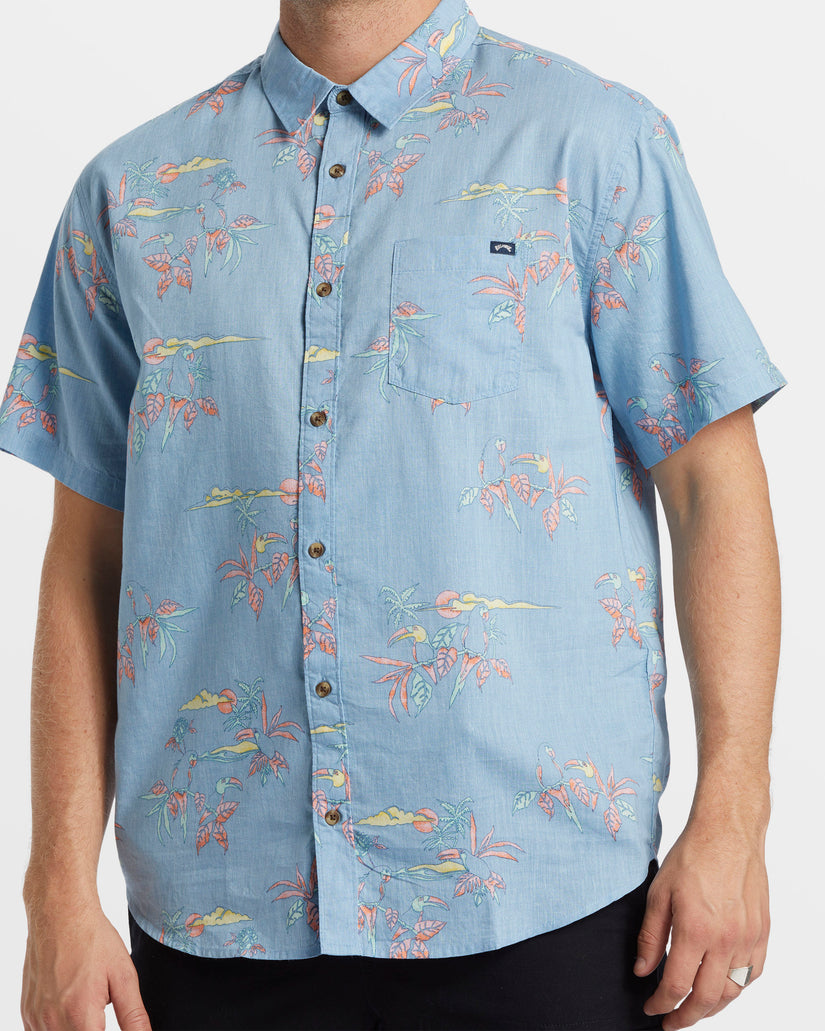 Sundays Short Sleeve Shirt - Coastal Blue