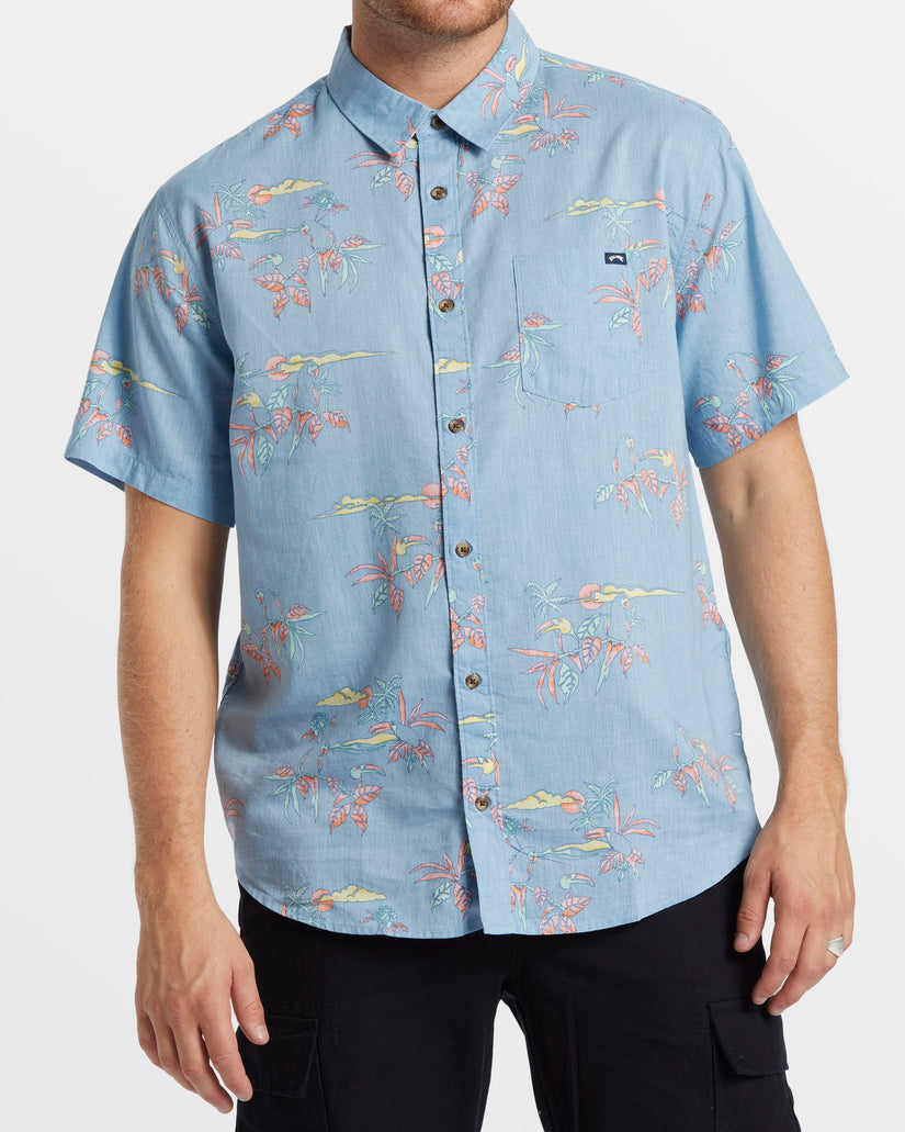 Sundays Short Sleeve Shirt - Coastal Blue