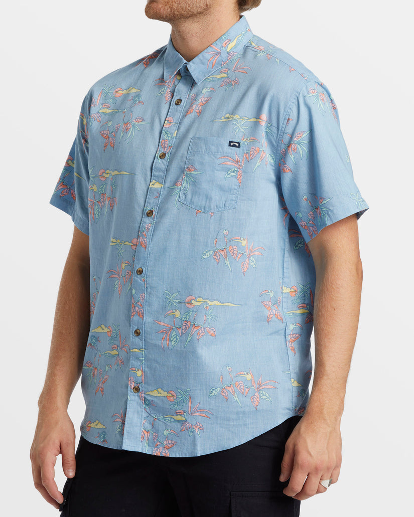 Sundays Short Sleeve Shirt - Coastal Blue