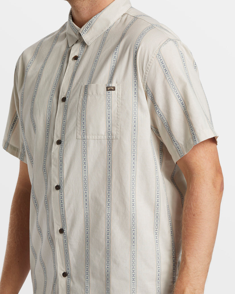 Sundays Jacquard Short Sleeve Shirt - Chino