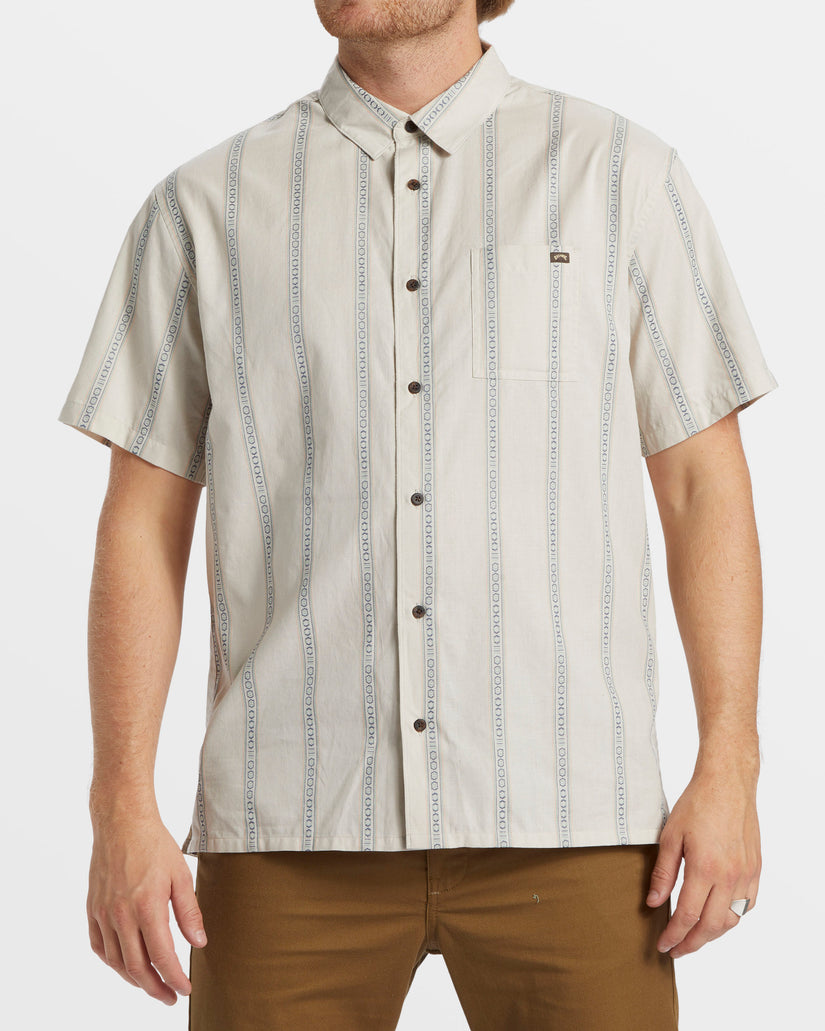 Sundays Jacquard Short Sleeve Shirt - Chino