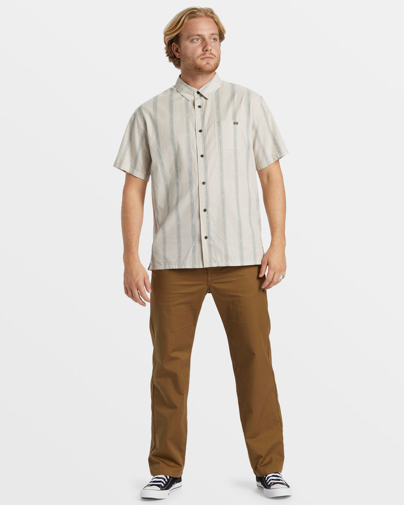 Sundays Jacquard Short Sleeve Shirt - Chino