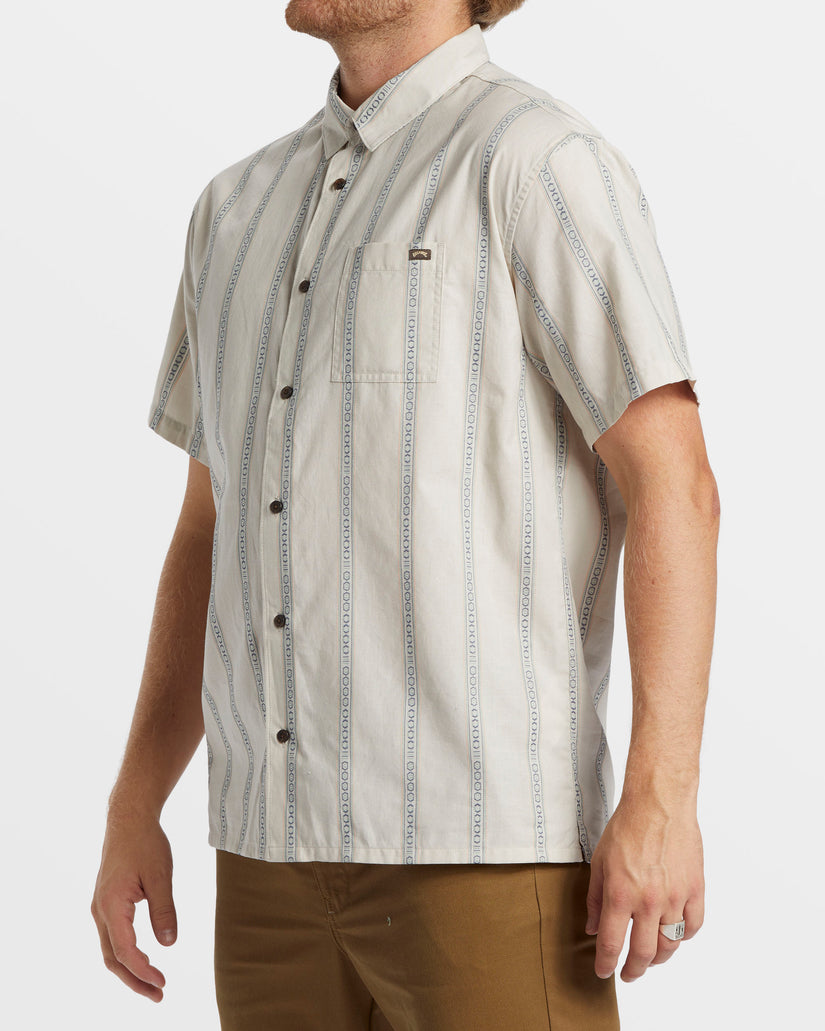 Sundays Jacquard Short Sleeve Shirt - Chino