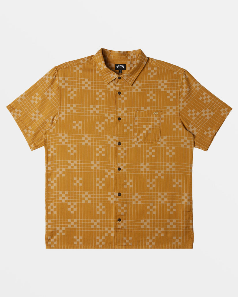 Sundays Jacquard Short Sleeve Shirt - Dijon