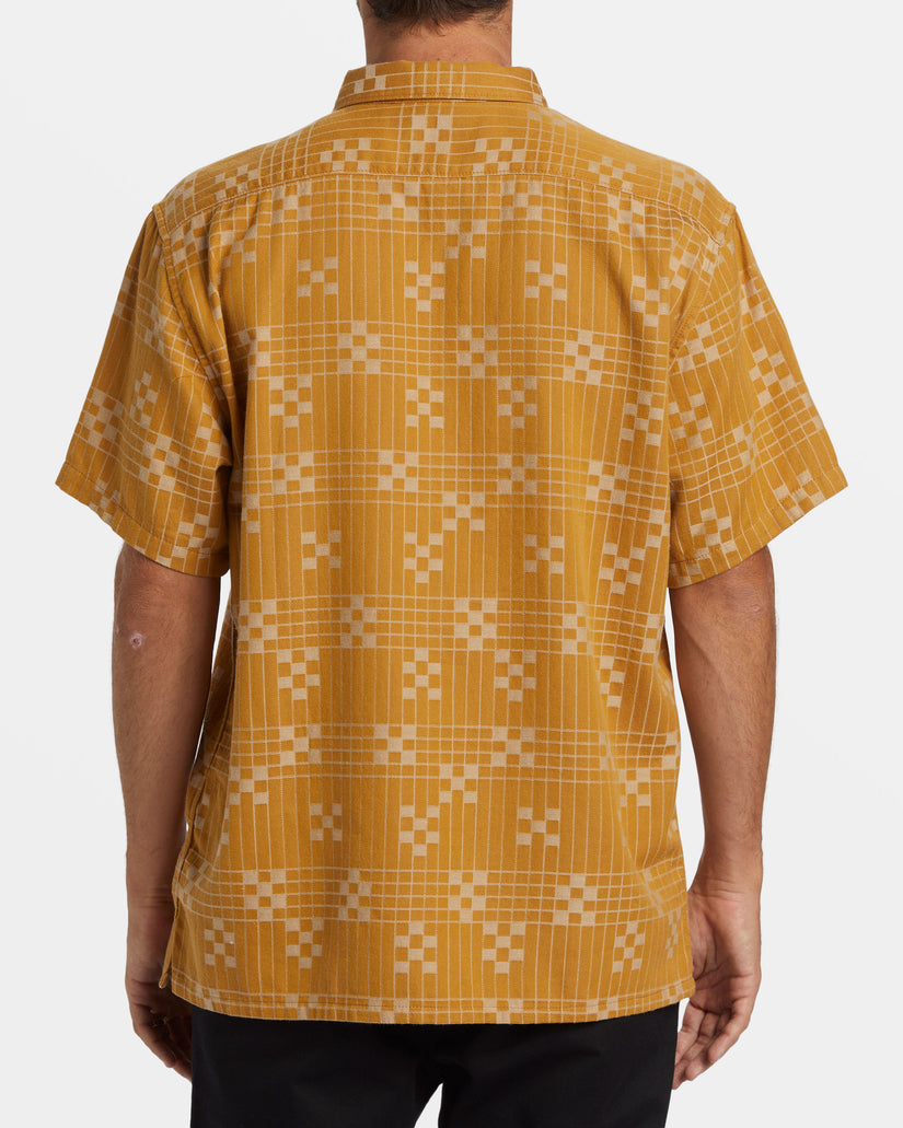 Sundays Jacquard Short Sleeve Shirt - Dijon