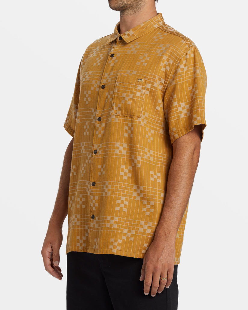 Sundays Jacquard Short Sleeve Shirt - Dijon