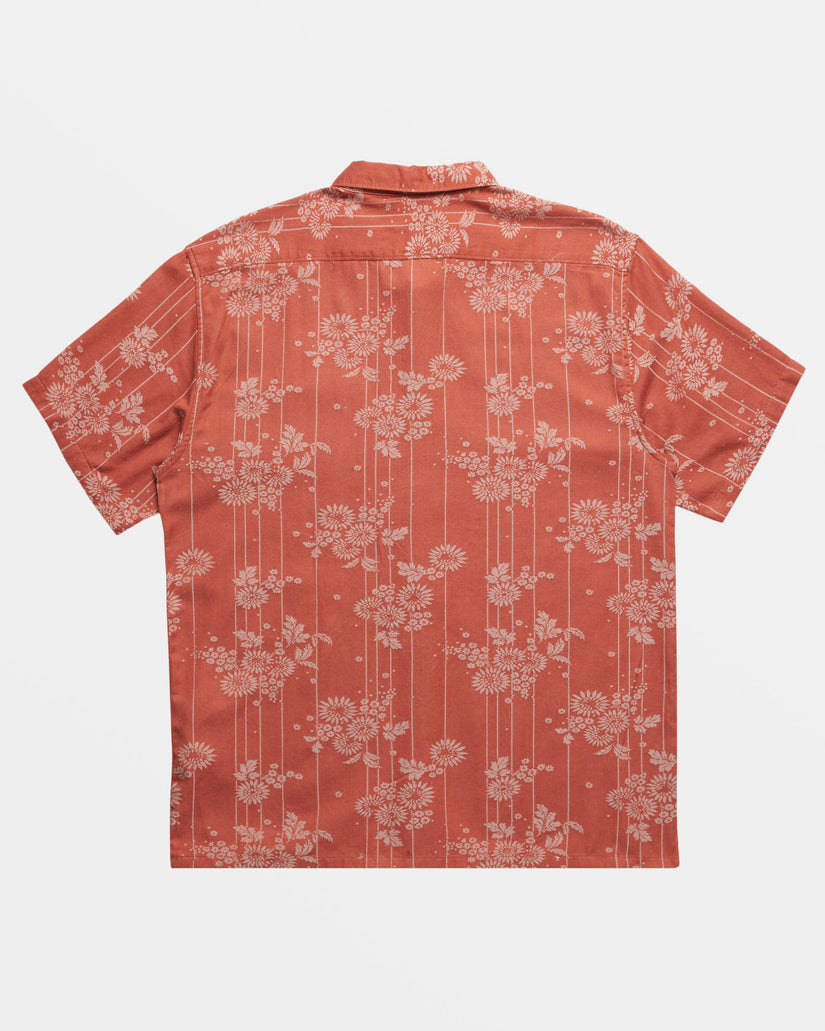 Sundays Jacquard Short Sleeve Shirt - Etruscan Red