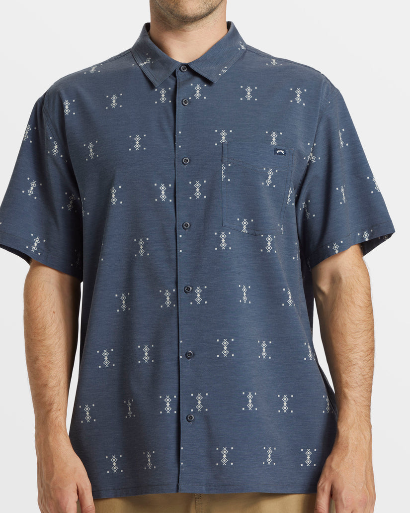 A/Div Surftrek Trail Short Sleeve Shirt - Navy Heather