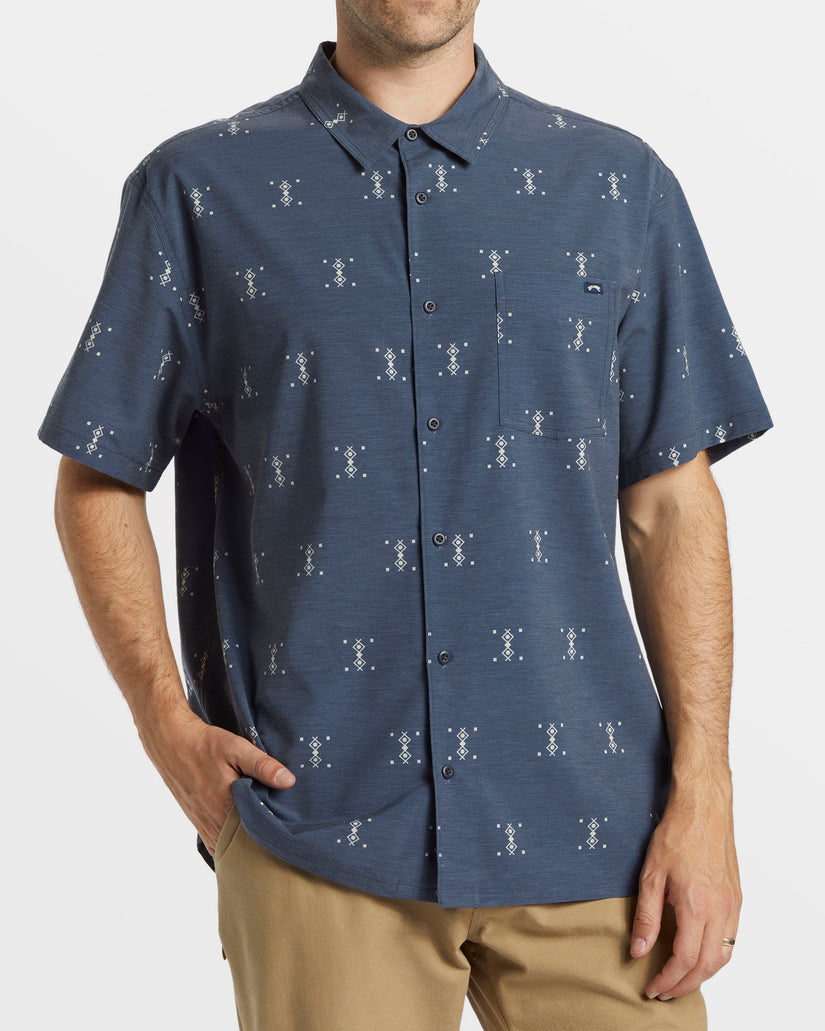 A/Div Surftrek Trail Short Sleeve Shirt - Navy Heather