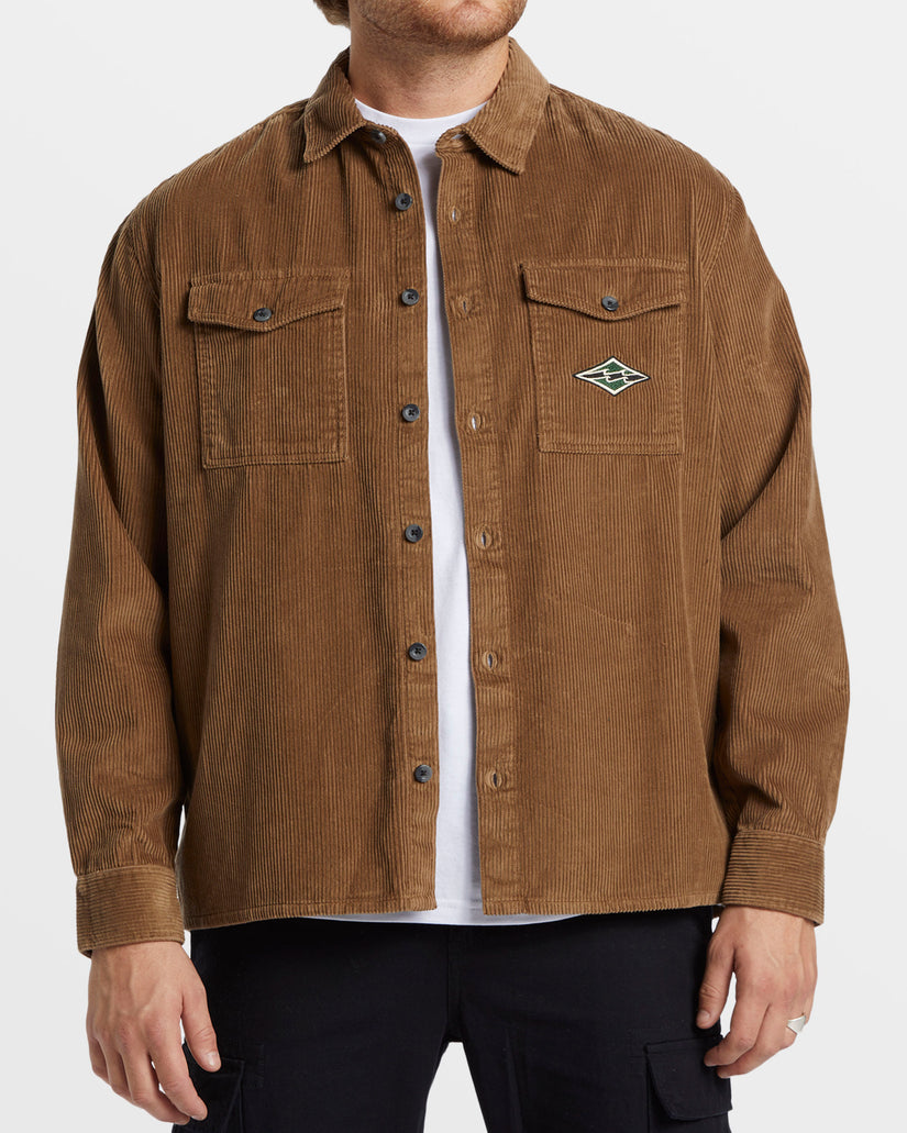 Bong Days Long Sleeve Cord Shirt - Otter