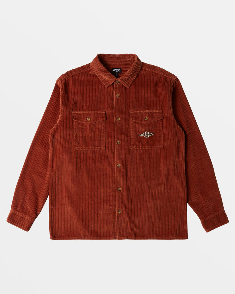 Bong Days Long Sleeve Cord Shirt - Rust