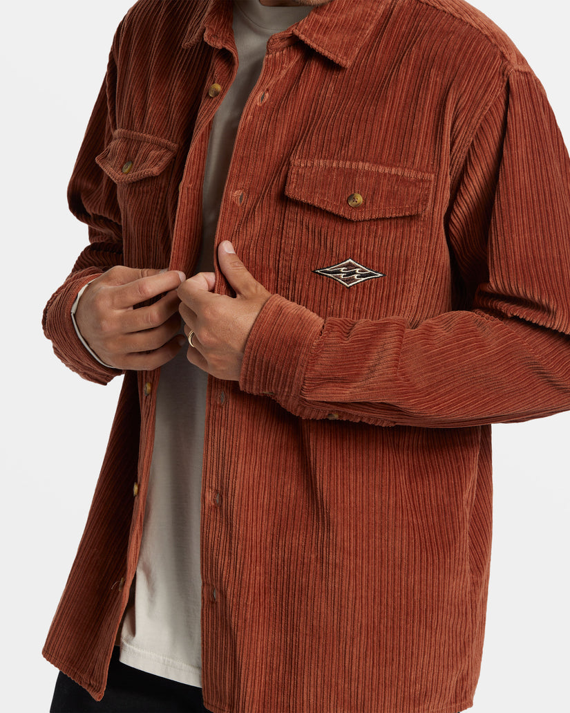 Bong Days Long Sleeve Cord Shirt - Rust