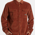 Bong Days Long Sleeve Cord Shirt - Rust