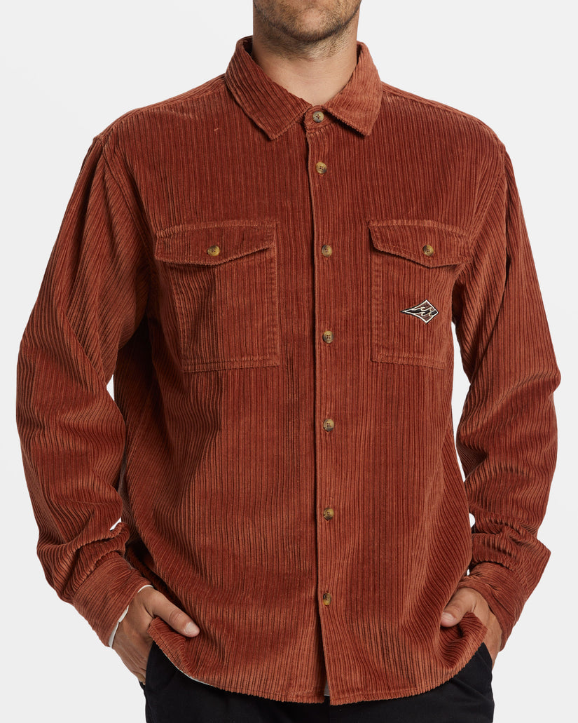 Bong Days Long Sleeve Cord Shirt - Rust