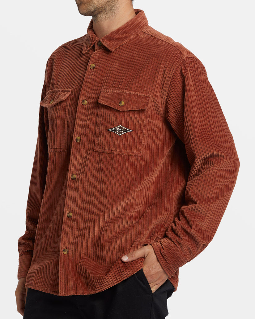 Bong Days Long Sleeve Cord Shirt - Rust