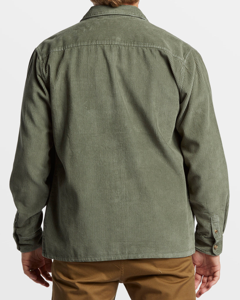 Bong Days Long Sleeve Cord Shirt - Sage