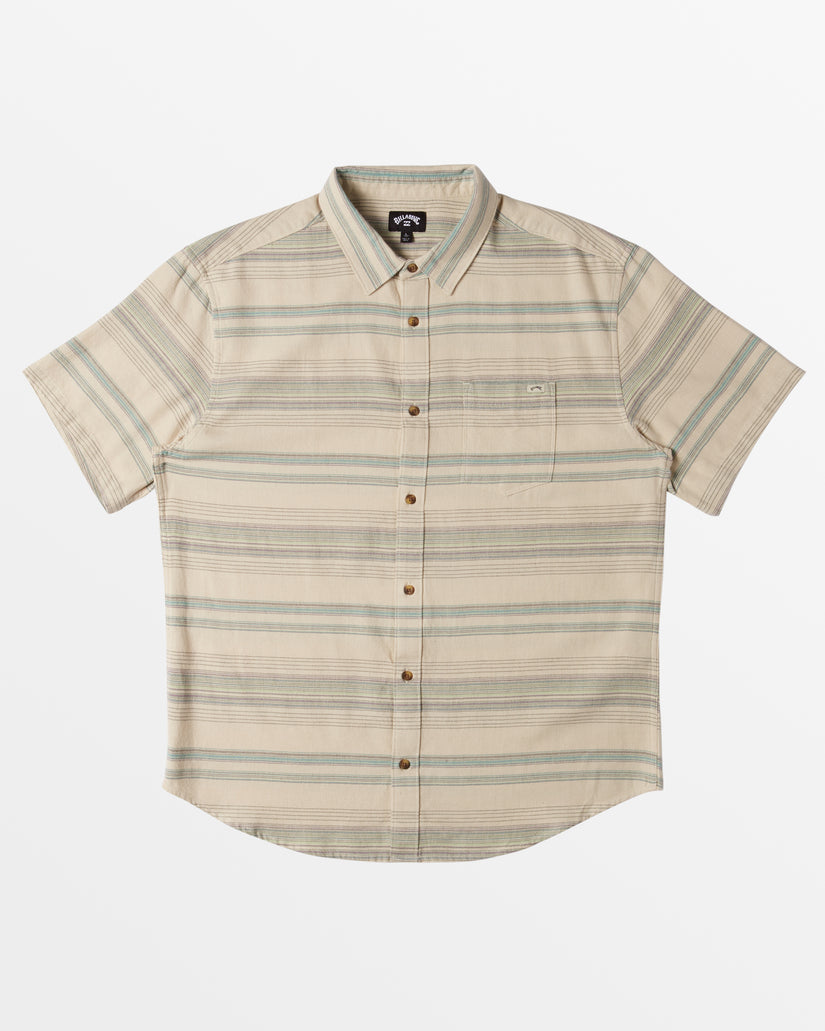 All Day Stripe Short Sleeve Shirt - Cream