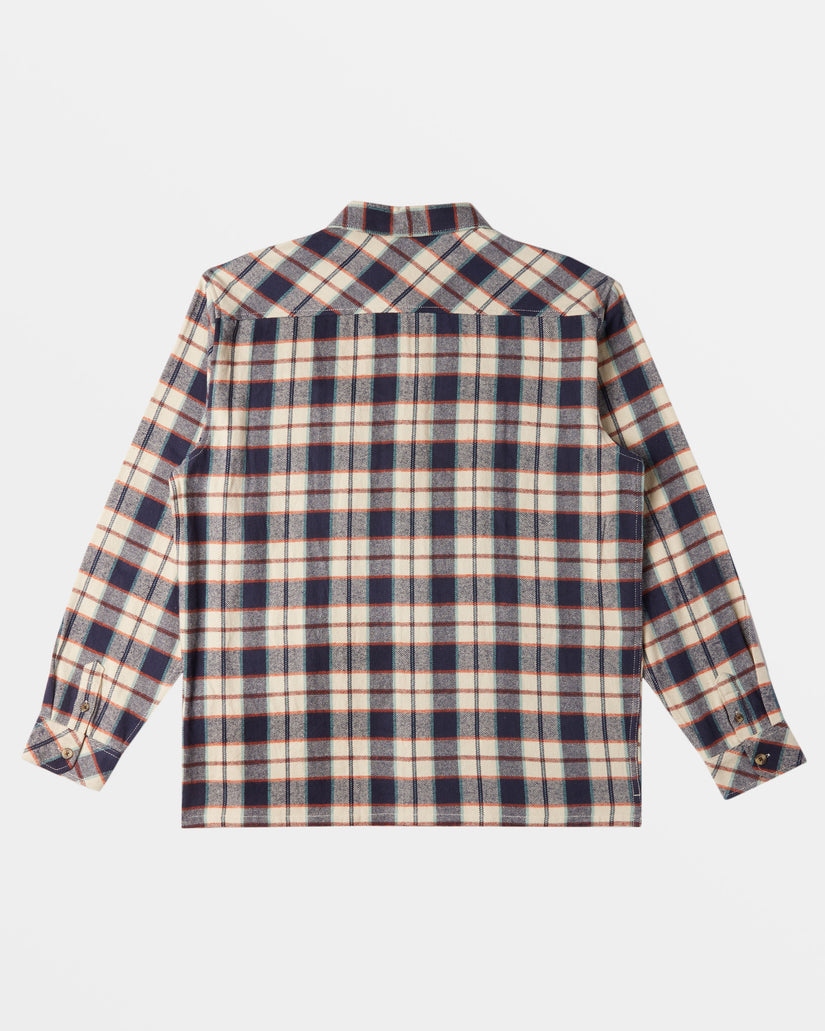 Offshore Long Sleeve Flannel Shirt - Dusty Navy