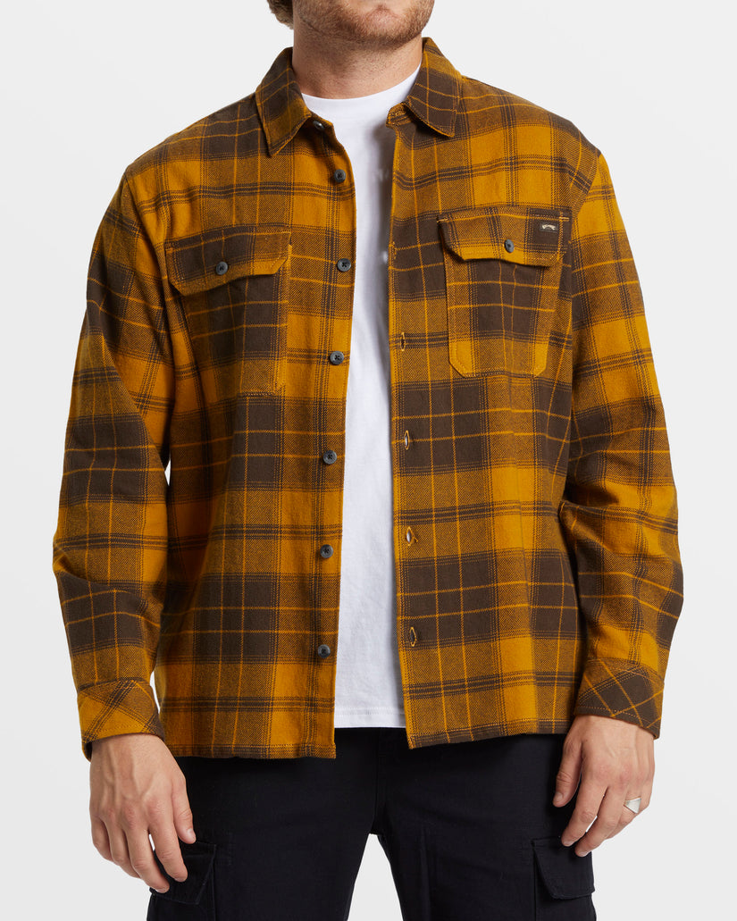 Offshore Long Sleeve Flannel Shirt - Dijon