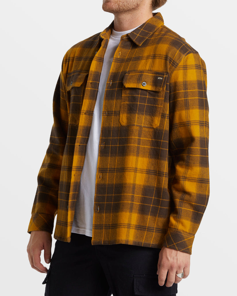 Offshore Long Sleeve Flannel Shirt - Dijon