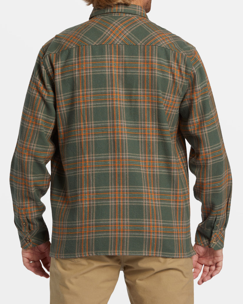 Offshore Long Sleeve Flannel Shirt - Fern