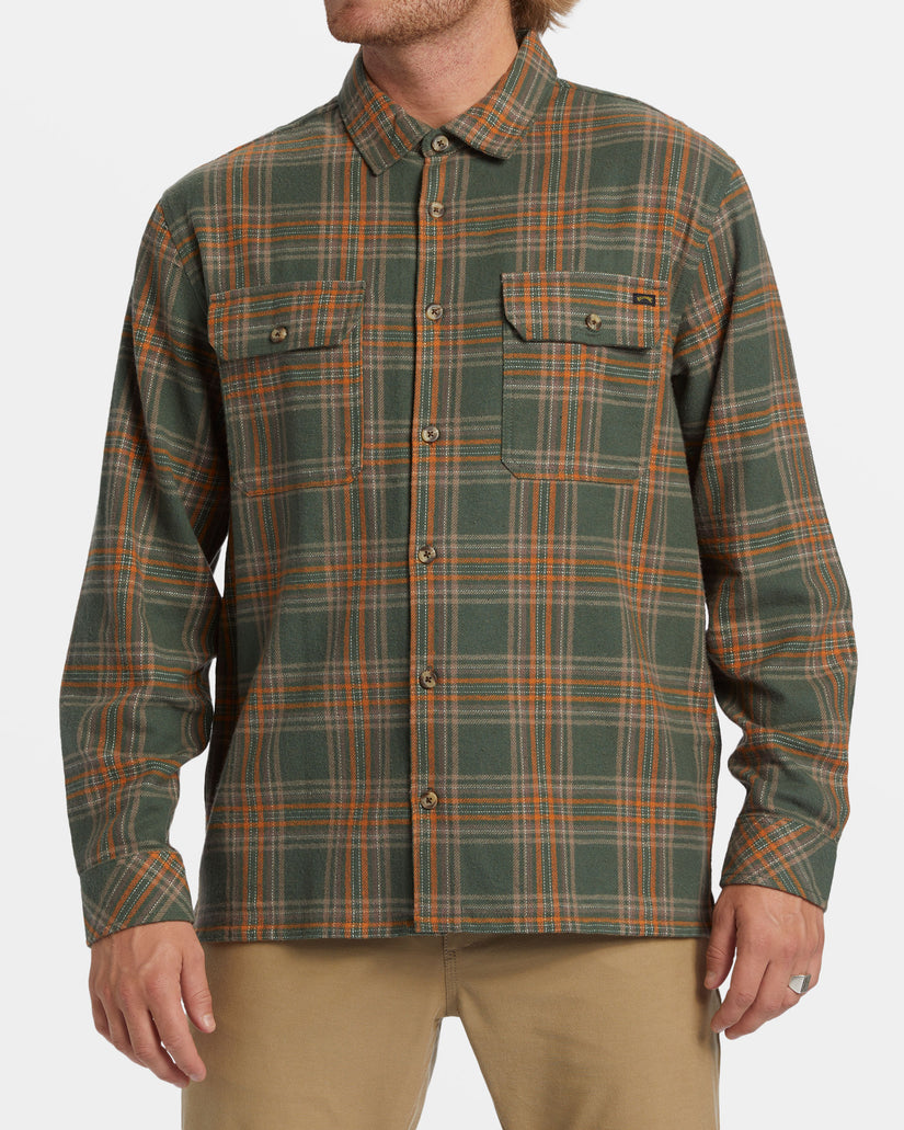 Offshore Long Sleeve Flannel Shirt - Fern