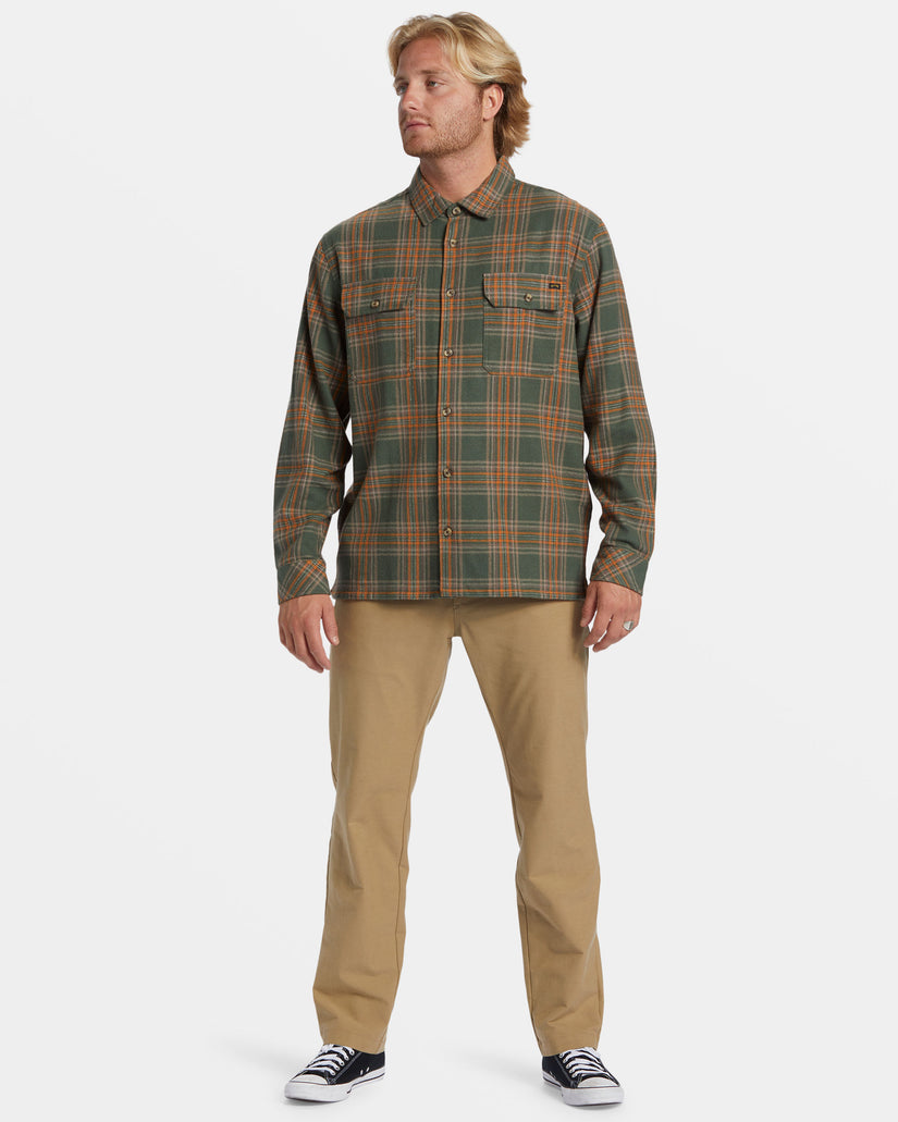 Offshore Long Sleeve Flannel Shirt - Fern