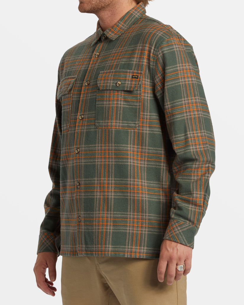 Offshore Long Sleeve Flannel Shirt - Fern